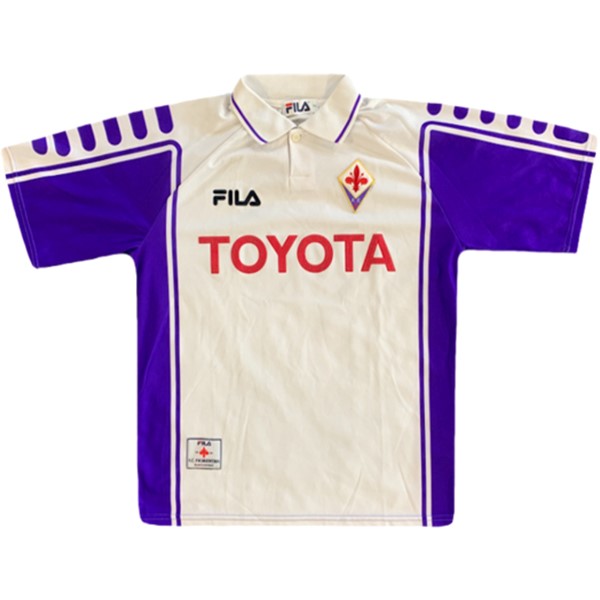 Thailande Maillot Football Fiorentina FILA Exterieur Retro 1999 2000 Blanc